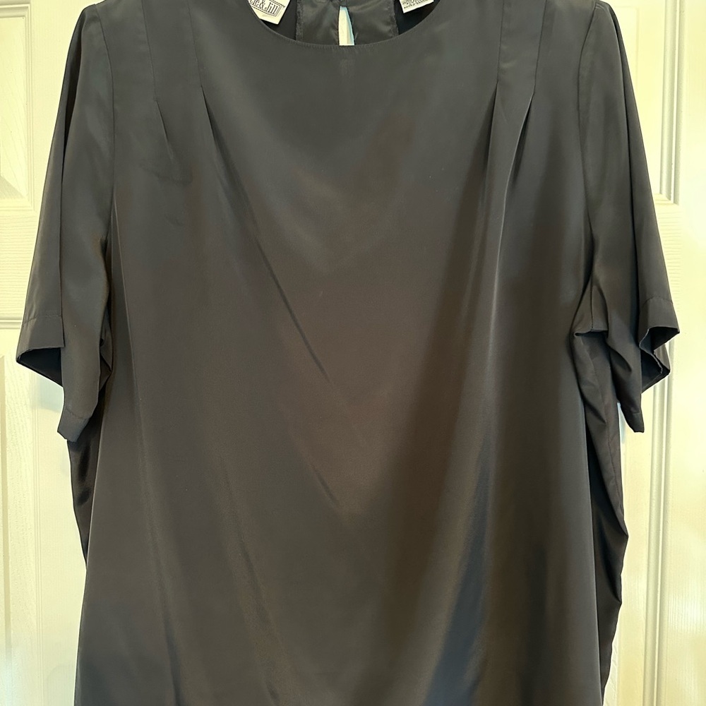 Vintage Christie & Jill Chic Women's Blouse - Red, Teal, Black, Peach Size XL - Picture 8 of 15